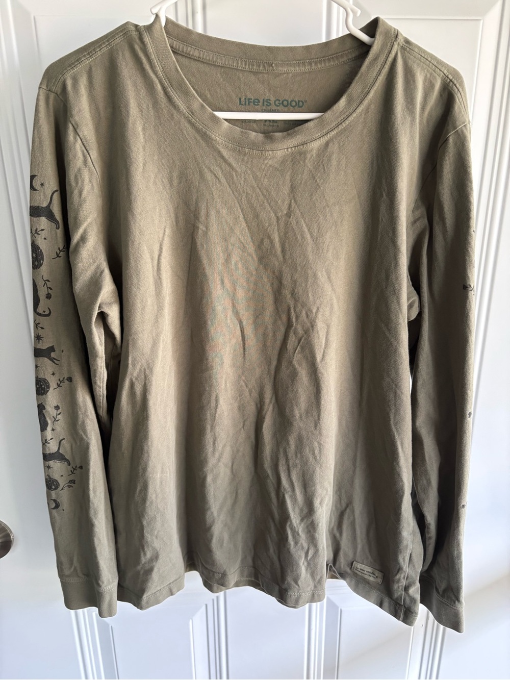 Life Is Good Long-Sleeve Tee in Olive